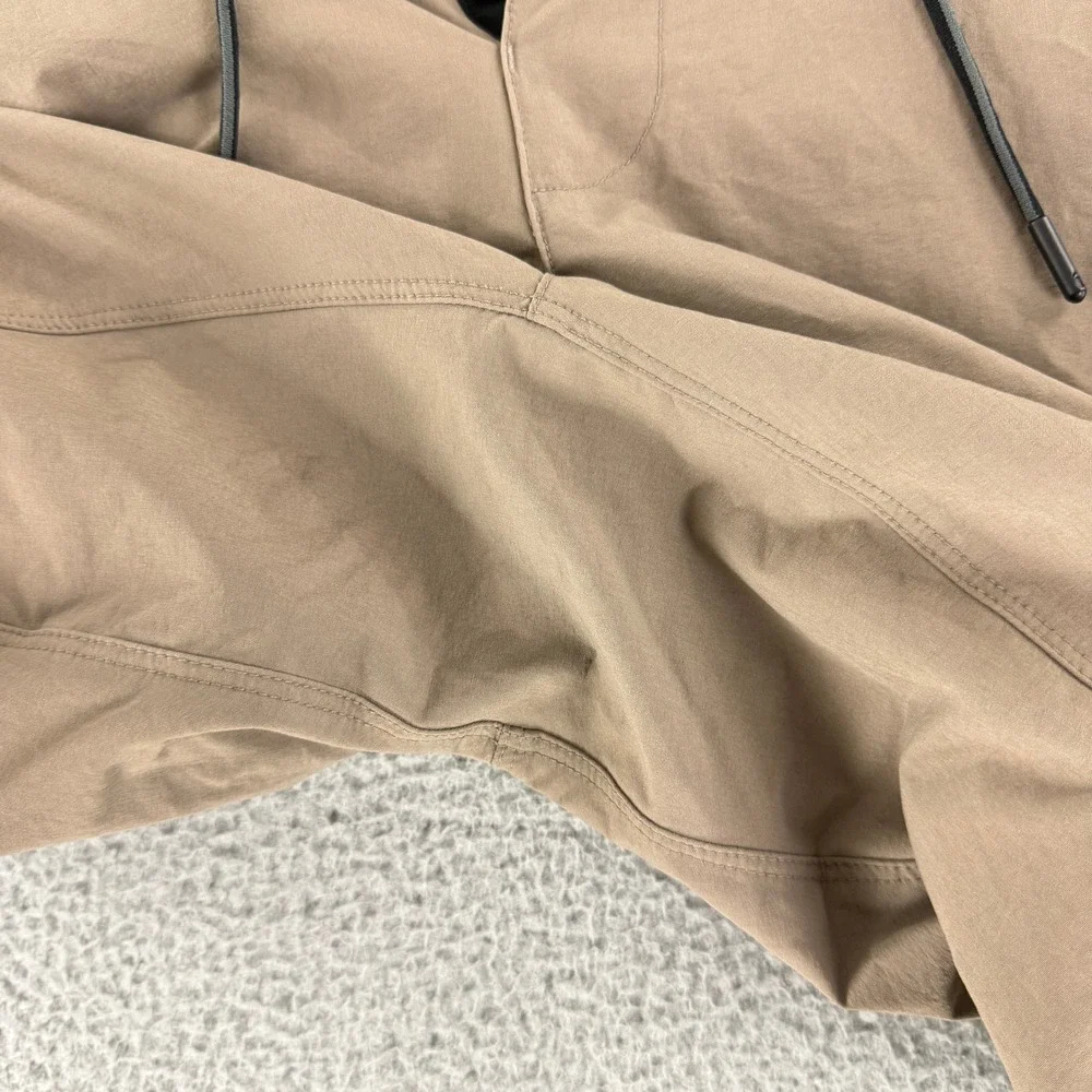 QOR Board Shorts Mens 34 Tan Performance Swim Trunks Side Zip Pocket Activewear
